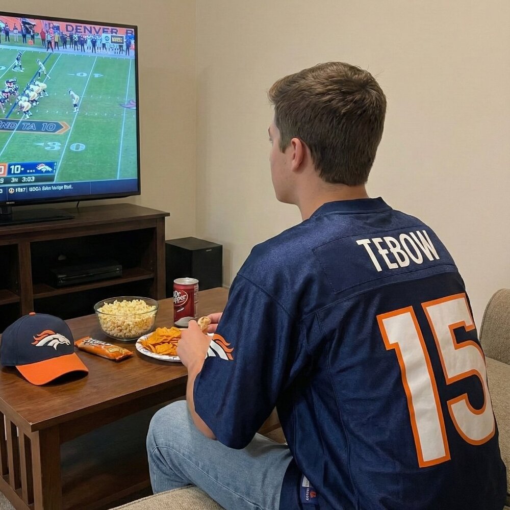🏈 Denver Broncos Tim Tebow #15 Football Jersey XL 🔸